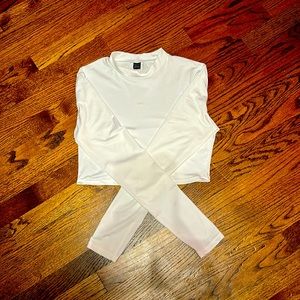SHEIN Long sleeve, crop top (white)